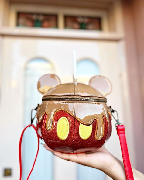 Stella Rae Boutique on Instagram: “Now introducing Stella Rae Boutique’s very first Loungefly Exclusive! ✨🍎 The Classic Mickey Caramel Apple Crossbody is the first of an…” Disney Purses, Loungefly Purse, Beaded Crossbody Bag, Disney Merch, Loungefly Bag, Disney Bag, Faux Leather Bag, Loungefly Disney, Caramel Apple