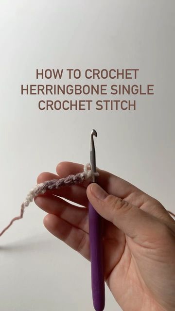 Free Herringbone Crochet Pattern, Herringbone Crochet Pattern, Herringbone Stitch Crochet, Single Herringbone Stitch, Crochet Herringbone Stitch, Herringbone Crochet, Herringbone Crochet Stitch Tutorial, Single Crochet Stitch Tutorial, Herringbone Crochet Stitch