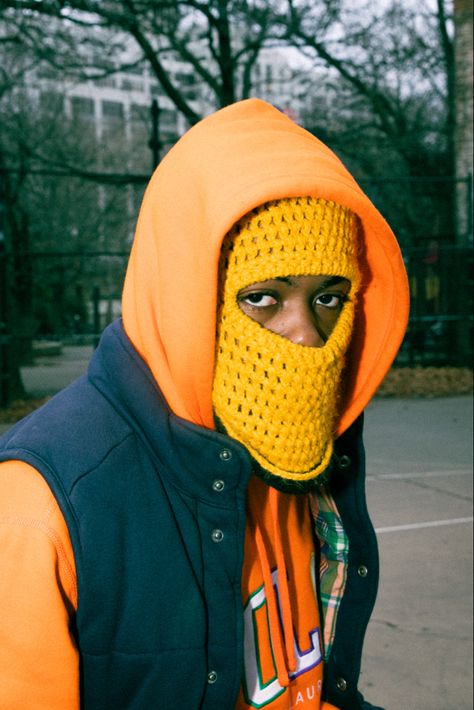 Basketball court, ski mask, balaclava mask, polo, black model, black photographer, black photoshoot idea inspo Man In Balaclava, Balaclava Photoshoot, Ski Mask Outfit, Ski Mask Photoshoot Men, Ski Mask Photoshoot, Ski Mask Shoot, Clothing Photoshoot Ideas, Streetwear Mask, Balaclava Aesthetic