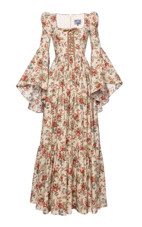 Romance Dress, Gowns Dresses Elegant, Lena Hoschek, Modest Dresses Casual, Cotton Maxi Dress, Fashionista Clothes, Fantasy Dress, Cotton Maxi, Maxi Dress Cotton