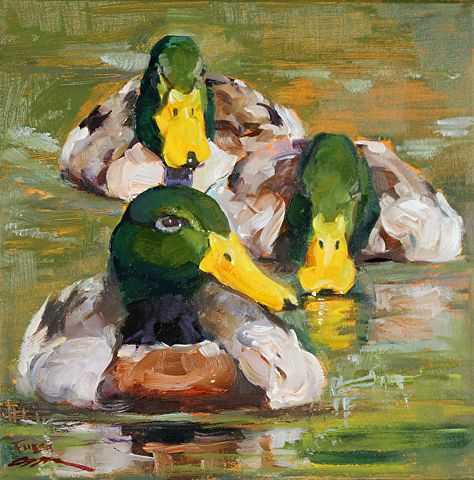 Sally Fuess - The Quack Pack- Oil - Painting entry - October 2017 | BoldBrush Painting Competition Duck Painting, Oil Painting Trees, Oil Painting Pictures, Watercolor Paintings Nature, Farm Paintings, Oil Painting Nature, Oil Painting Tutorial, Painting Competition, Oil Pastel Paintings