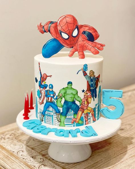 Super Heroes Cakes, Marvel Birthday Party Cake, Super Hero Theme Cake, Super Hero Birthday Cake For Boys, Super Hero Cakes For Boys, Avenger Theme Cake, Marvel Cakes For Boys, Superhero Cake For Boys, Marvel Theme Cake