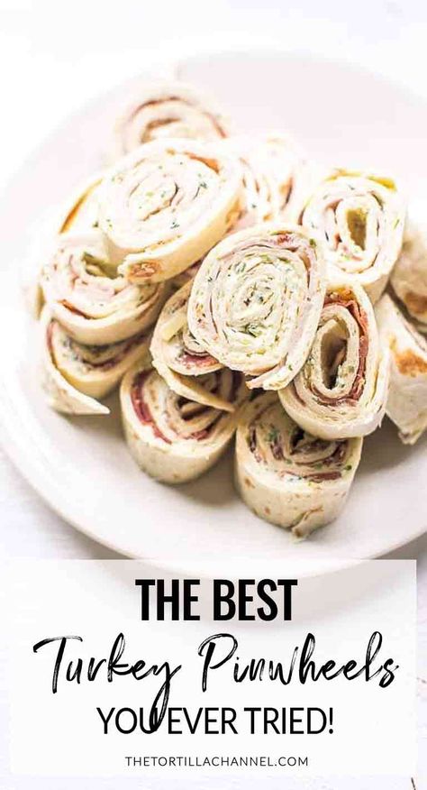 Pinwheels Recipes, Turkey Pinwheels, Turkey Roll Ups, Cream Cheese Pinwheels, Tortilla Pinwheels, Pinwheels Recipe, Homemade Ranch Seasoning, Pinwheel Appetizers, Mexican Appetizers