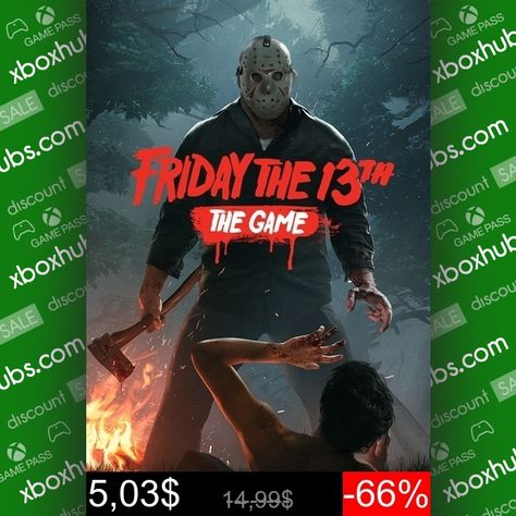 !!SALE!! Friday the 13th: The Game buy it now for ONLY 5,03$ and SAVE 66%. www.XBOXHUBS.COM - Discounts 50-80% #fridaythe13ththegame #xboxone #xboxgaming #xboxlive #gamers #actiongame #exclusivegames #insidexbox #gamepassultimate #dealswithgold #gaming #gamersetup #xboxonex #XboxGamePassUltimate #videogame #xboxseries #games #xbox #xboxgamer #videogames #gamepass #xboxgames #gamerlife #xboxplayers #xboxseriesx Friday The 13th Games, Nintendo Switch Horror Games, Xbox 360 Nostalgia, Friday The 13th Memes, Xbox 360 Kinect Games, Gamer Setup, Xbox Live, Game Pass, Xbox One Games