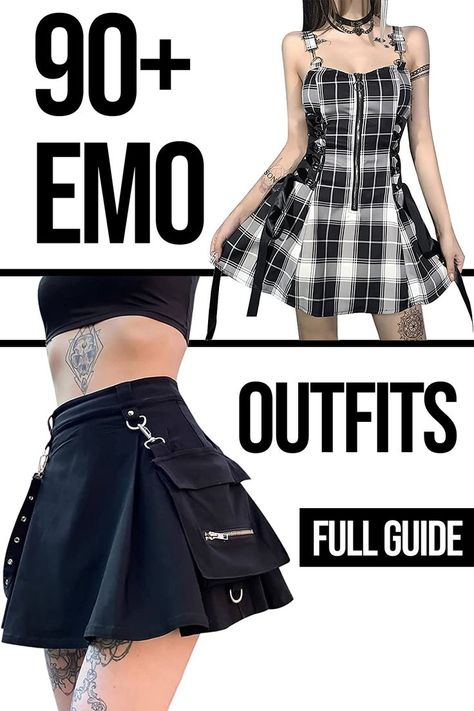 Summer Punk Concert Outfit, Emo Fashion 2023, Emo Night Party Outfit, Alternative Fashion Inspo Outfits, Emo Theme Party Outfit, Emo Women Outfits, Emo Day Spirit Week, Punk Women Outfits, When We Were Young Festival Outfits Emo