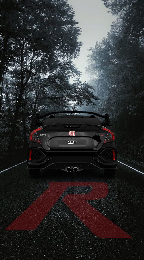 Honda Civic Type R Aesthetic, Civic Car Wallpaper, Civic Type R Wallpaper, Honda Civic Type R Wallpapers, Honda Civic Type R Black, Honda Civic Aesthetic, Black Civic, Honda Civic R, Black Honda Civic