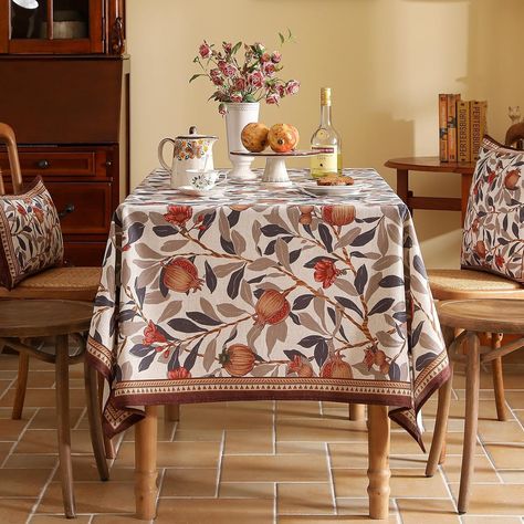 Amazon.com: patdrea French Linen Pattern Tablecloth Soft Durable Floral Table Cloth Designer Kitchen Dining Tablecloth for Rectangular Tables for Parties Christmas 67"x 67" : Home & Kitchen Fruits Table, Modern Tablecloth, Modern Tablecloths, Farmhouse Tablecloths, Modern Kitchen Tables, Rustic Farmhouse Table, Picnic Tablecloth, Fall Fruits, Rectangle Tablecloth