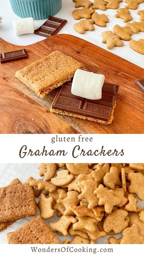 Gluten Free Graham Cracker Recipe Gluten Free Graham Cracker Recipe, Healthy Graham Crackers, Graham Cracker Recipe, Saltine Cracker Recipes, Gf Graham Crackers, Graham Cracker Butter, Icing Chocolate, Cracker Recipe, Graham Cracker Recipes