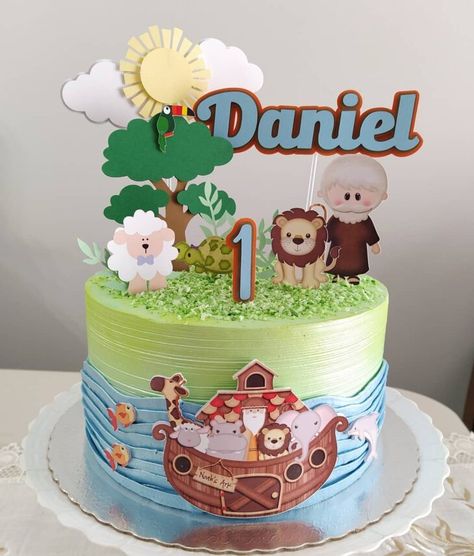 Noahs Ark Party, 1st Birthday Cakes, Baby Boy Cakes, Cartoon Cake, Cakes For Boys, Birthday Party Cake, Cake Decorating Techniques, Food Snapchat, Boy Party