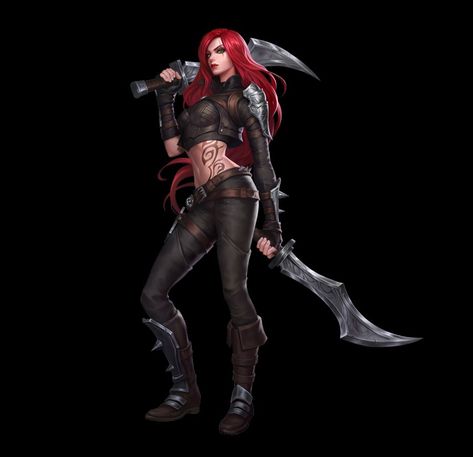 Katarina League Of Legends, League Of Legends Universe, Dual Swords, Wild Rift, Miss Fortune, League Of Legends Characters, Gothic Anime, Lol League Of Legends, Anatomy Reference