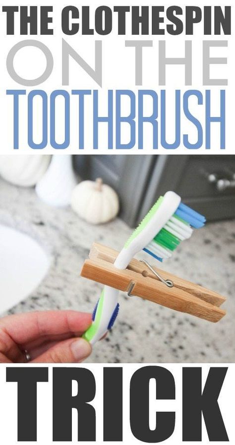 The clothespin on the toothbrush trick! So handy for traveling! Toothbrush Holder Ideas, Diy Toothbrush Holder, Electric Toothbrush Storage, Diy Toothbrush, Toothbrush Organization, Toothbrush And Toothpaste Holder, Brush Teeth Kids, Toothbrush Storage, Toothpaste Holder