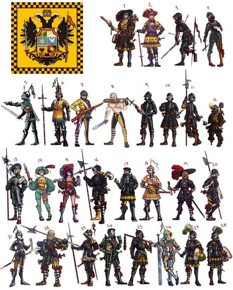 Imperial Knight Colour Schemes, Fantasy Knight Ranks, Landsknecht Art, Knight Reenactment, Landsknecht Armour, Medieval Germany, Late Medieval Armor, Warhammer Empire, Warriors Illustration