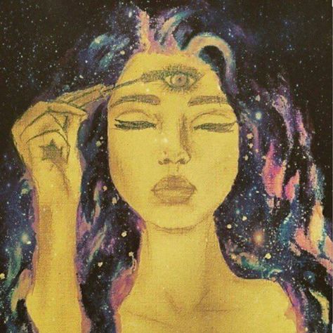 Her Eyes, Third Eye, A Woman, Stars, Art