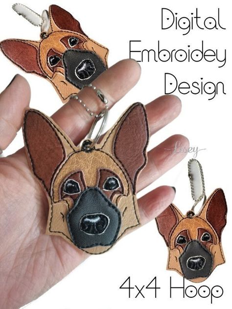 Ith Embroidery Designs, Ith Machine Embroidery, Flower Machine Embroidery Designs, Diy Leather Projects, Digital Embroidery Patterns, Raw Edge Applique, Ith Embroidery, Cute Easter Bunny, Ring Chain