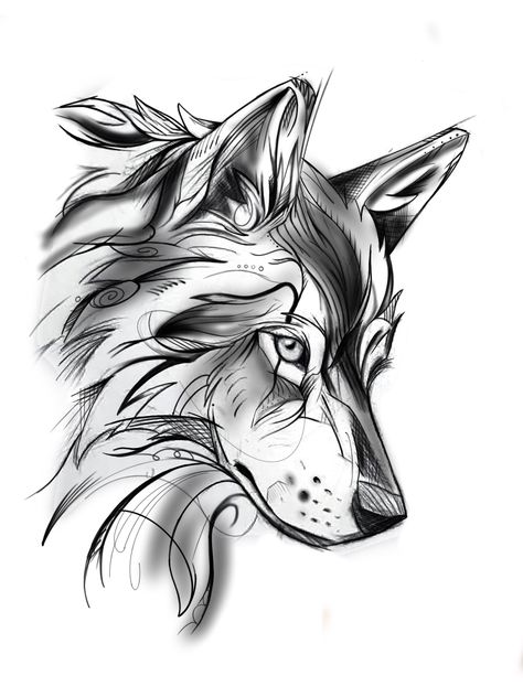 Wolf Tattoo Design Sketches, Wolf Tattoo Forearm, Norse Art, Wolf Sketch, Wolf Tattoo Design, Geniale Tattoos, Bear Tattoo, Arm Band Tattoo, Tattoo Stencil Outline