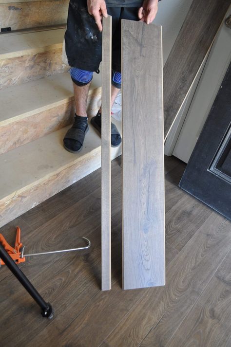 Jo's House: Quick-Step Stair Installation Process with Stairnose | All Things Thrifty Vinyl Stairs Diy, Vinyl Plank Stairs Diy, Stairs With Vinyl Plank, Step Ideas Stairs Indoor, Bottom Stairs Ideas, Stairs With Laminate Flooring, Stair Landing Flooring Ideas, Lvp Stairs With White Risers, Laminate Stairs Ideas