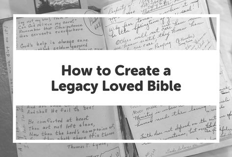 Creating a Legacy Loved Bible - The Loved Bible Project The Loved Bible Project, Legacy Bible Ideas, Loved Bible Project, The Loved Bible Project Ideas, Gift Ideas For Secret Santa, Scripture Of The Week, Legacy Bible, Legacy Journal, Pastor Gift Ideas