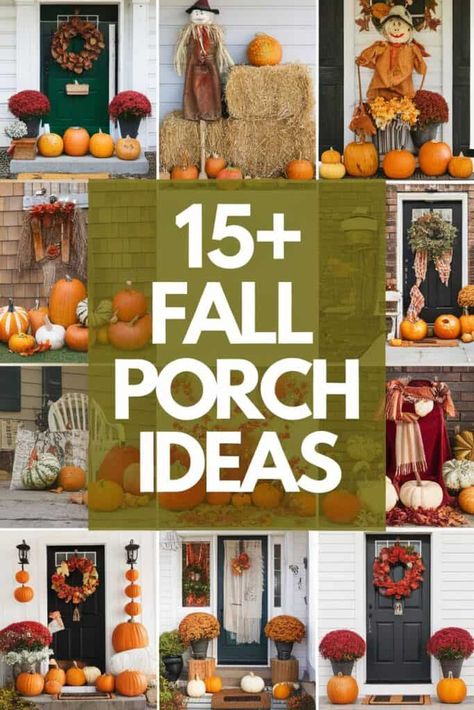 Fall Foliage Ideas to Embrace the Season’s Cozy Splendor: Fall is the perfect time to showcase the beauty of fall foliage on your porch. Decorate with colorful leaves. pumpkins. and gourds to create a vibrant and festive display. Add comfortable seating and throw blankets for a cozy and inviting atmosphere. Enjoy the beauty of nature while relaxing on your porch design. https://ostrali.com/fall-porch/ Fall Small Porch Decor, Fall Porches Ideas Autumn, Small Porch Decor, Fall Porch Ideas, Fall Porches, Cozy Porch, Outdoor Fall Decor Ideas, Outdoor Living Ideas, Pumpkins And Gourds