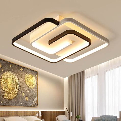 Voltage: 110V-120V,220V-240V


Color: Black, White


Style: Modern
Light Type: LED





Lampshade Material: Aluminum, Acrylic
Other Materials: Aluminum, Acrylic




Fixture Type: Semi-Flush Mount Light







 

 
 
 
 Size 
 Width 
 Length 
 Wattage 
 Lumen 
 
 
 Small 
 17.72" 
 2.36" 
 40W 
 4000lm 
 
 
 Large 
 21.65" 
 2.36" 
 50W 
 5000lm 
 
 
 
 



3 colors of light, including white light, warm light, neutral light, and three color temperature dimming, to meet your needs at diff Room Lighting Design, White Square Frame, Living Room Lighting Design, Luxury Ceiling Design, False Ceiling Ideas, Simple Ceiling Design, False Ceiling Designs, Ceiling Lamp Design, Simple Ceiling