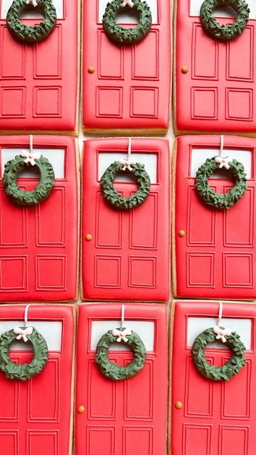 Wreath Cookies, Cookies Decorated, December 19, October 8, Cookie Ideas, Some Times, Custom Cookies, Too Cute, Time Out