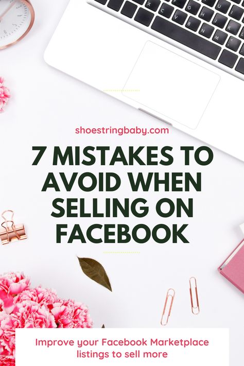 Selling on Facebook Marketplace? Check out these common mistakes to increase your chances of making money on Facebook Marketplace. Facebook Marketplace is a great place to sell used online! #shoestringbaby #facebookmarketplace #thrift https://shoestringbaby.com/facebook-marketplace-selling-tips/ How To Sell On Marketplace, How To Sell Items On Facebook Marketplace, Tips For Selling On Facebook Marketplace, Best Things To Sell On Facebook Marketplace, Selling On Marketplace, Facebook Marketplace Tips, Selling On Facebook Marketplace, Facebook Marketplace Format, How To Sell On Facebook Marketplace