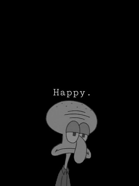 Squidward Wallpaper Mood, Okhtapos Wallpaper, Profile Photo Cartoon, Squidward Wallpaper, No Wallpaper, Sassy Wallpaper, Image Swag, Cute Black Wallpaper, Mood Wallpaper