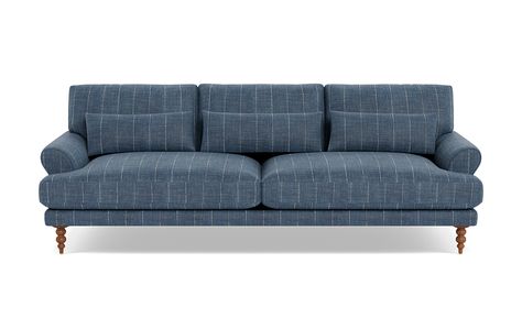 The inspiration for Maxwell "was to take a traditional shape and make it fresh," says Apartment Therapy founder Maxwell Ryan, who co-created the design with us. That means you'll enjoy a custom sectional sofa that's "comfy, cozy, and approachable," with thick, contoured arms and piping details. At the same time, the sectional remains light and airy thanks to a thinner frame rail and turned leg.
Maxwell's low profile and luxuriously deep seat invite you to sit back and relax, with layered cushion Interior Define Sofa, Denim Sofa, Basement Furniture, Custom Sectional Sofa, Custom Sectional, Bumper Sectional, Leather Pillow, Interior Define, Custom Sofa