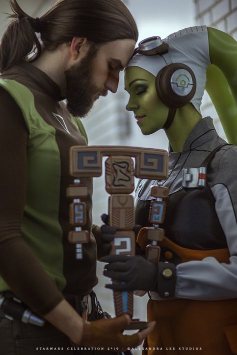 Hera And Kanan Cosplay, Star Wars Rebels Kanan And Hera Fanart, Hera Syndulla Costume, Kanan X Hera Fanart, Star Wars Rebels Cosplay, Kanan Jarrus Cosplay, Hera And Kanan Fanart, Hera Syndulla Disneybound, Hera Syndulla Fanart