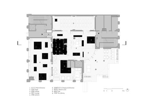 Gallery of LVWA Bookstore / Studio YUDA + Studio NOR - 22 Bookstore Floor Plan, Art Academy, Main Entrance, Floor Plan, Bookstore, Floor Plans, How To Plan, Frankfurt