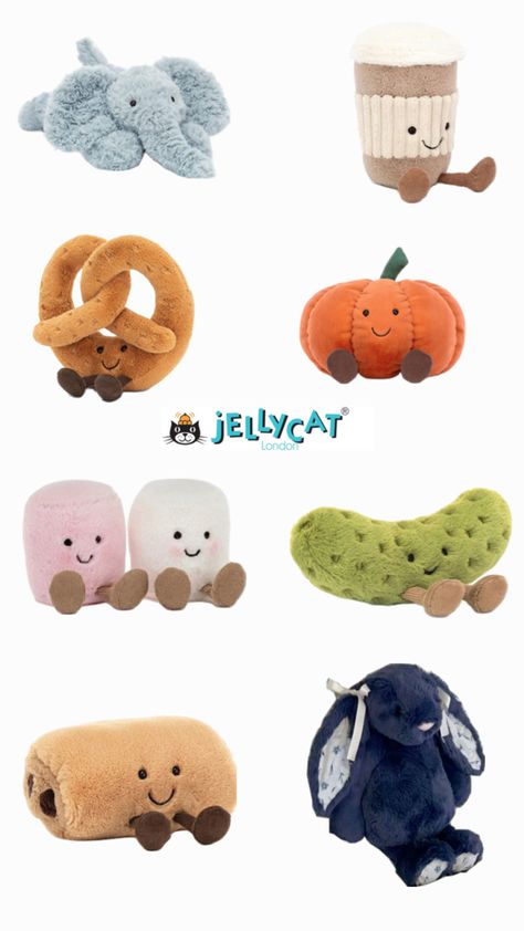 #collage #jellycat #aesthetic #inspiration #inspo #cute Jellycat Aesthetic, Cat Collage, Jelly Cat, Aesthetic Inspiration, Birthday Wishlist, Clay Crafts, Jelly, Collage, Birthday