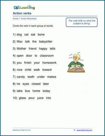 Action Words Worksheet, Worksheet Grade 1, Action Verbs Worksheet, Verbs For Kids, Teaching Verbs, Verbs Worksheet, Words Worksheet, Worksheets For Class 1, Math Kindergarten