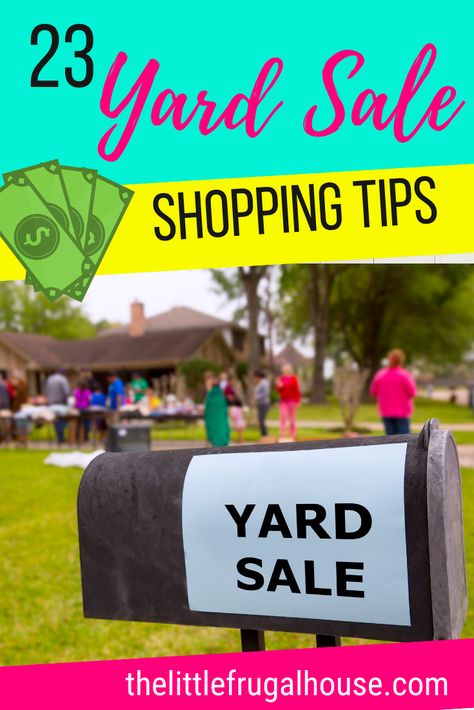 Use this yard sale shopping tips to plan your next successful yard sale shopping trip. Know what to look for at yard sales, how to negotiate, what to bring to yard sales, and more. A few of my favorite things to find at yard sales to resell, too! Grocery Savings Tips, Yard Sale Signs, Debt Reduction, Yard Sales, Living On A Budget, Budget Printables, Living Ideas, Save Money On Groceries, Shopping Tips