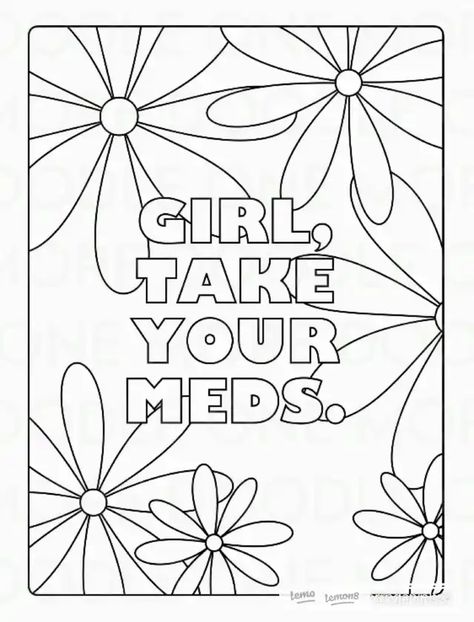 Social Work Coloring Pages, Mental Health Coloring Pages Printable, Feminist Coloring Sheets, Coloring Pages Mental Health, Simple Adult Coloring Pages, Coloring Pages Funny, Mental Health Coloring Pages, Coloring Pages Quotes, Funny Coloring Pages