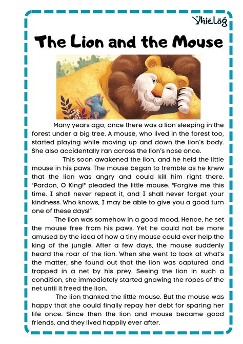 Short stories for kids #shortstories #storiesforkids #educationaltools #educationaltoolsforkids #printables The Lion And The Mouse, English Story Books, Lion And The Mouse, Powerpoint Tutorial, Family Bonding Activities, Short Stories For Kids, Study English, English Story, Bonding Activities