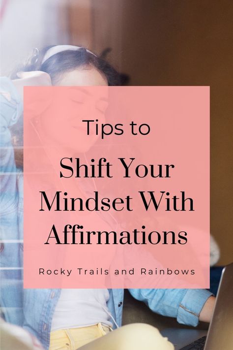 Learn how to shift your mindset and feel more positive with positive affirmations. You can use positive affirmations to boost your mood and well being. Follow Rocky Trails and Rainbows for more tips and ideas! | Tips and advice for positivity, positive vibes, positive motivation, positive thoughts, positive aesthetic, happiness, happy life, happiness aesthetic, and happy vibes. Practicing Positivity, Aesthetic Happiness, Motivation Positive Thoughts, Happiness Aesthetic, Positive Aesthetic, Happy Motivation, Happiness Journal, Affirmations Positive, Motivation Positive