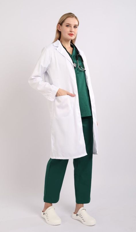 Doctor Work Outfit, Nurse Fancy Dress, Medical Scrubs Fashion, Áo Blu, Dress To Impress Outfits, Healthcare Uniforms, Doctor Dress, Medical Photography, Scrubs Dress