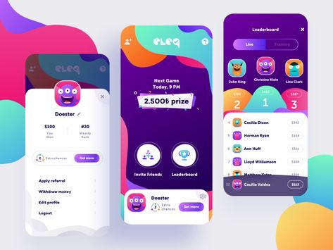 App Design Ideas, Best App Design, App Design Trends, Trivia App, Lifestyle Apps, Directory Design, Trivia Game, Reading Apps, App Design Inspiration