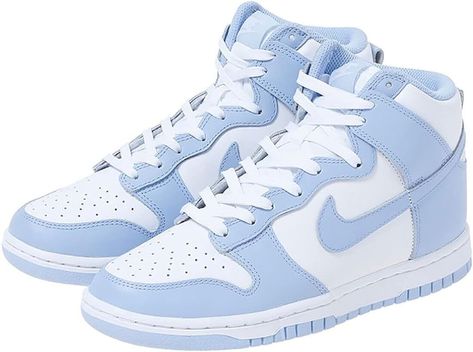 Blue Shoes Women, Nike Shoes Blue, Nike Shoes Women Fashion, Light Blue Shoes, Shoes For School, White Nike Shoes, Preppy Shoes, Blue Converse, Pretty Shoes Sneakers