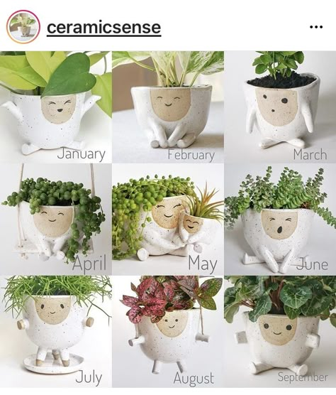 Diy Fairy Door, Pottery Plant Pot, Clay Moulding, Painted Pots Diy, Handmade Planter, Handmade Plant, Cerámica Ideas, Pottery Crafts, Diy Pottery