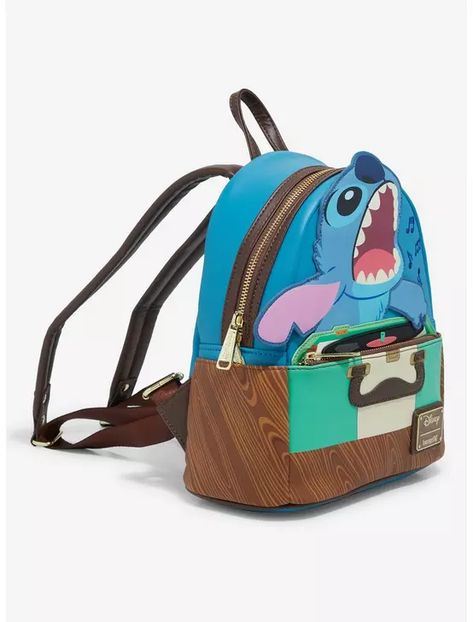 Loungefly Disney Lilo & Stitch Record Player Stitch Mini Backpack - BoxLunch Exclusive, Chocolate Lollipops, Loungefly Disney, Lilo Stitch, Disney Lilo, Small Backpack, Record Player, Disney Style, Lilo And Stitch, Mini Backpack