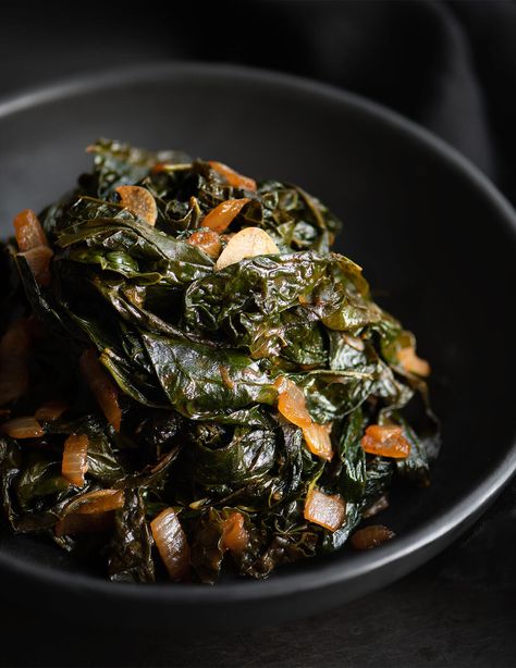 Gjelina's Braised Tuscan Kale (Cavolo Nero) | Chic Eats Cavolo Nero Recipe, Santa Monica Farmers Market, Braised Kale, Tuscan Kale, Homemade Chicken Stock, Rainbow Chard, Beet Greens, Kale Recipes, Interesting Recipes