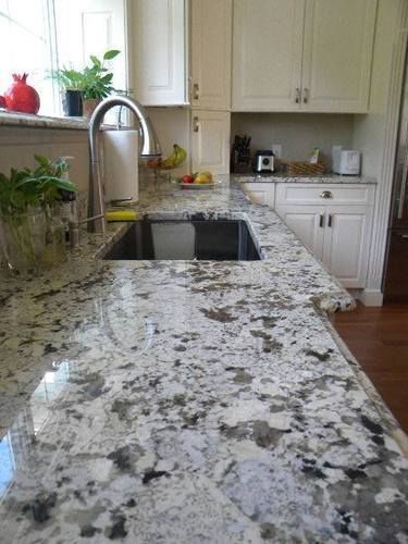 Alaska White Granite Countertops, Alaska White Granite, Kitchen Countertops Ideas, Kitchen Countertop Ideas, Granite Kitchen Countertops, Black Kitchen Countertops, Countertops Ideas, Replacing Kitchen Countertops, White Granite Countertops