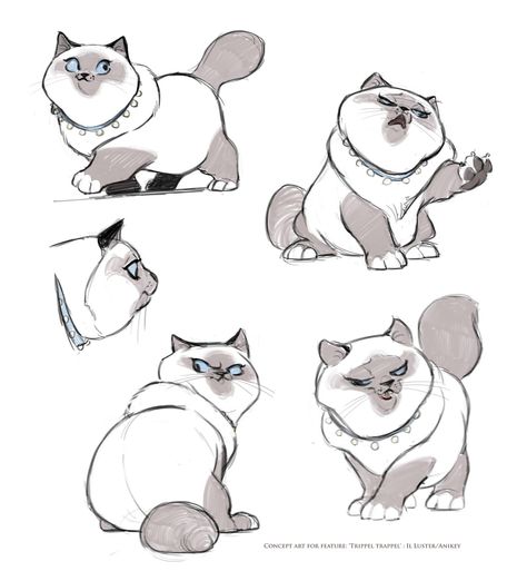 Wouter Tulp Find more at https://www.facebook.com/CharacterDesignReferences if you ar looking for: #art #character #design #model #sheet #illustration #best #concept #animation #drawing #archive #library #reference #anatomy #traditional #draw #development #artist #animal #animals #felines #cats #cat Cartoon Kittens, Concept Art Landscape, Illustration Manga, Cartoon Cats, Animals Watercolor, Cat Sketch, Drawing Faces, Cat Character, Character Sketches