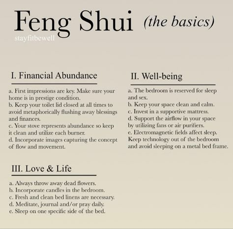 Feng Shui (the basics) by StayFitbewell Creating A Space For Yourself, Rules Of Feng Shui, Feng Shui Bedroom Aesthetic, Good Feng Shui Home, Basic Feng Shui Tips, Feng Shui Meaning, What Is Feng Shui, Feng Shui Before And After, Feng Shui 2024 Home