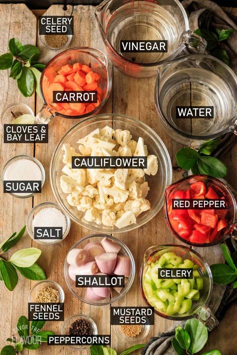 This quick refrigerator recipe will teach you how to make giardiniera, a popular Italian antipasto and condiment.  Giardiniera or pickled vegetables has many uses, and is often put in Italian beef sandwiches, appetizers, salads and pizza.  It is easy, healthy, and low carb! Italian Gardenaire Recipes, Pickled Vegetables Giardiniera Canning, Italian Giardiniera Recipe, Pickled Vegetables Giardiniera, Italian Pickled Vegetables, Pickled Foods Recipes, Chicago Giardiniera, Giardiniera Salad, Hot Giardiniera Recipe