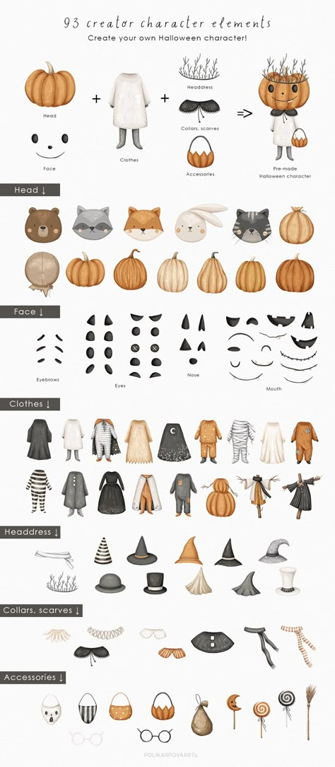 Cute Halloween Drawings Pumpkin, Pumpkin Illustration Drawing, Halloween Character Drawings, Halloween Cute Illustration, Halloween Decorations Drawings, Halloween Illustration Cute, Halloween Character Design, Halloween Illustration Art, Halloween Illustration Design