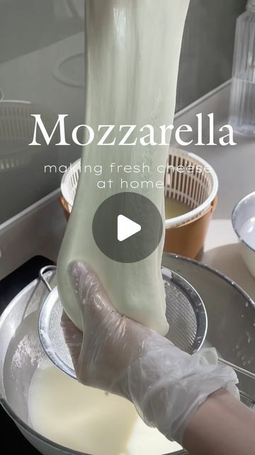 Vy Khue on Instagram: "I finally succeeded in making Mozzarella cheese at home. I wasted 2 liters of pasteurized fresh milk and 1 liter of raw fresh milk to understand why. I was quite stubborn in trying to use pasteurized milk from the supermarket to make this, even though I did use rennet. The first time I tried fresh milk, it had rennet but it still failed because I measured the temperature incorrectly. Is Mozzarell cheap where you live? Where I live, it's cheaper to make because it's quick and standard, but when I made it myself, I learned the process and part of the reason why rennet is used when making cheese, it's really special. I'm still researching how to make fresh, soft, and delicious cheese to use in salads. Soft and fresh.  I dissolved 1.5 rennet tablets in 20 grams of filter How To Make Fresh Mozzarella At Home, How To Make Mozzarella, Making Mozzarella Cheese At Home, How To Make Mozzarella Cheese, Home Made Mozzarella Cheese, Making Mozzarella Cheese, Home Made Cheese, Mozzarella Cheese Recipe, Fresh Mozzarella Recipe