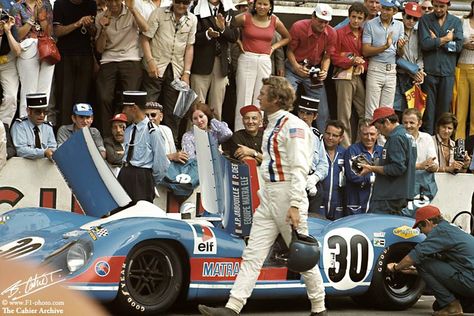 Steve McQueen | Le Mans | 1971 | as Michael Delaney Steve Mcqueen Le Mans, Tag Heuer Monaco, Jackie Stewart, Steve Mc, Mc Queen, Course Automobile, Porsche 917, Racing Suit, Steve Mcqueen