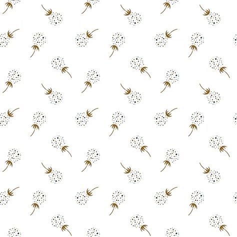 Premium Vector | Vector seamless neutral baby dandelion flower pattern simple simple floral pattern vector illustration Flower Pattern Simple, Simple Floral Pattern, Dandelion Pattern, Pattern Simple, Dandelion Flower, Andover Fabrics, Pattern Vector, Neutral Baby, Baby Patterns