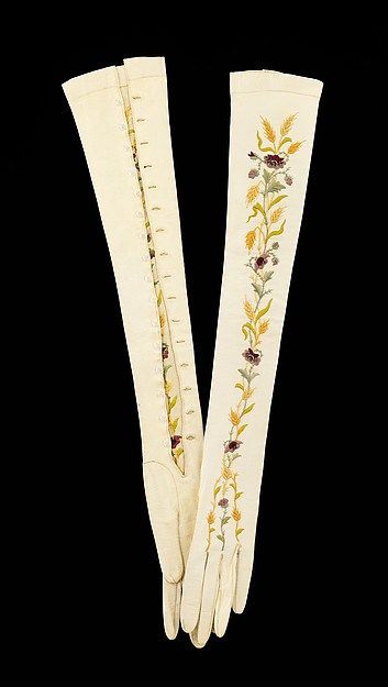 Embroidered Gloves, circa 1880-1900 Victorian Accessories, 1870s Fashion, Evening Gloves, Fashion Gloves, Vintage Gloves, Chique Outfits, 19th Century Fashion, Antique Clothing, Chatelaine